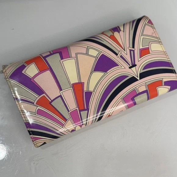 Rare Vintage Emilio Pucci Printed Leather Envelope Clutch Y2K Era | c 2003–2009 - Picture 3 of 12